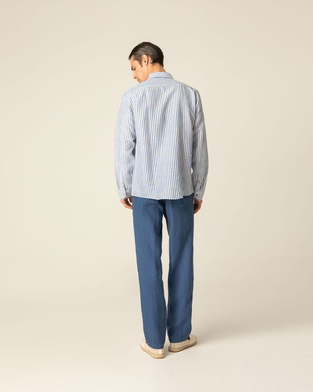 PLS Linen striped shirt