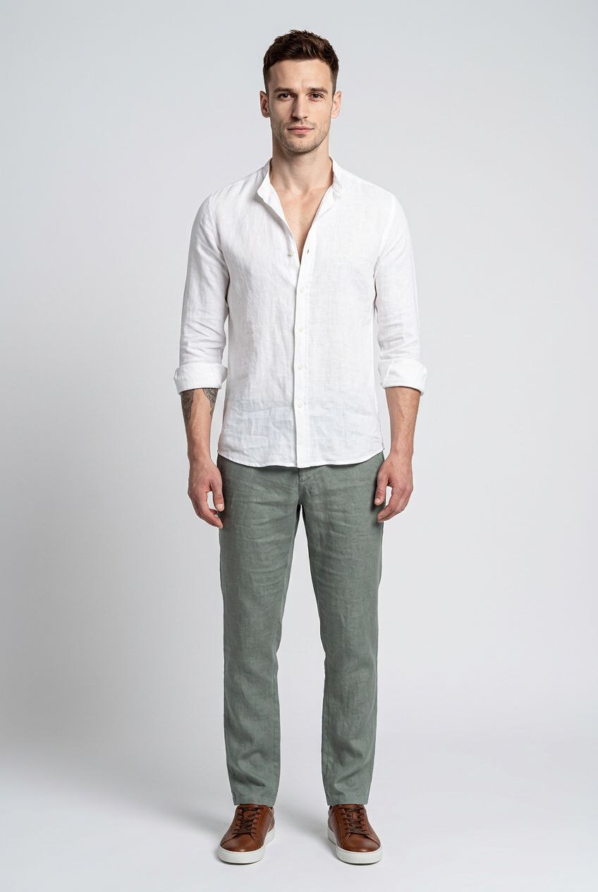 PLS Linen shirt Mao