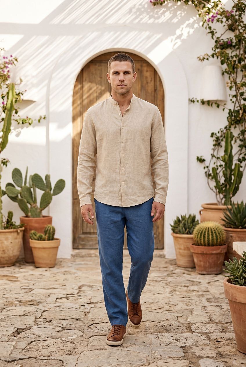 PLS Linen shirt Mao