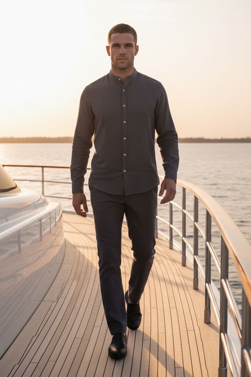 PLS Linen shirt Mao