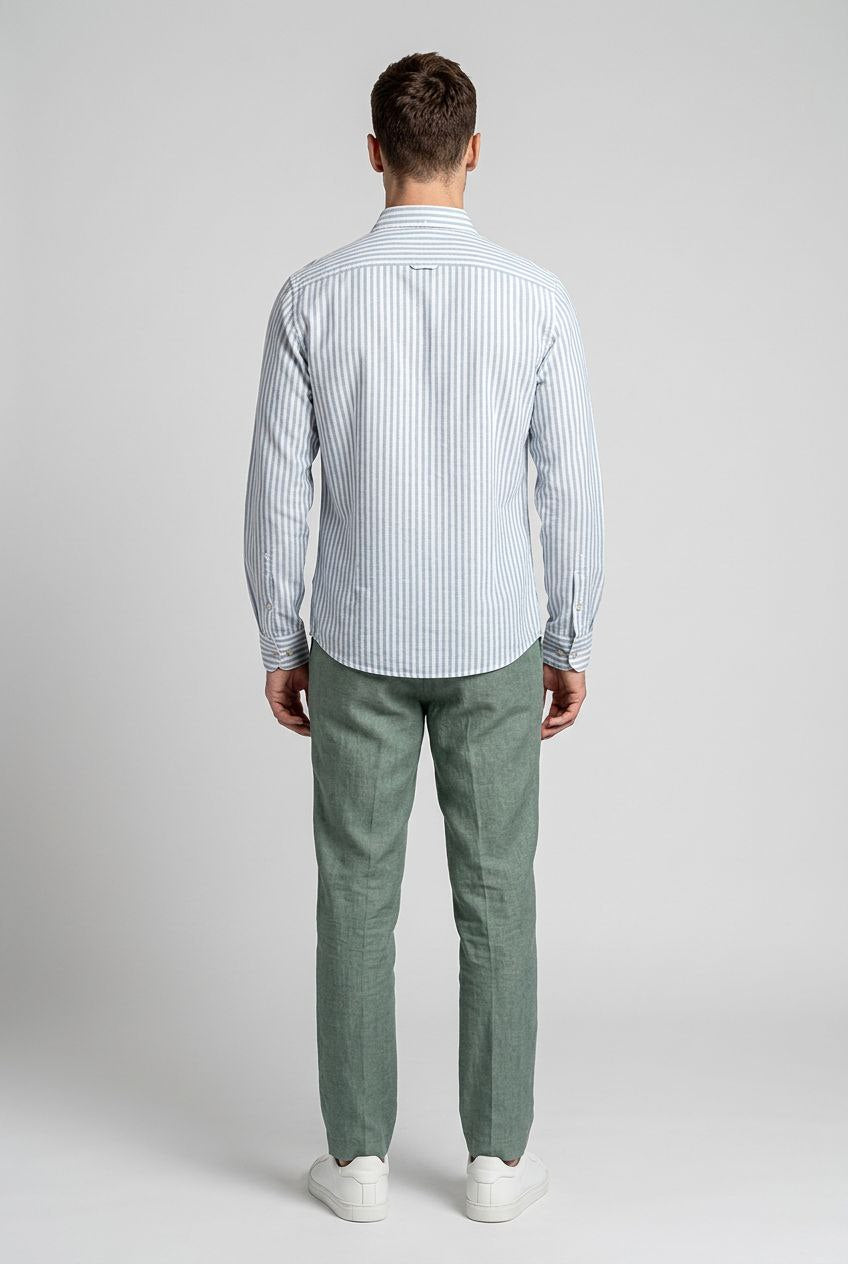 PLS Linen striped shirt