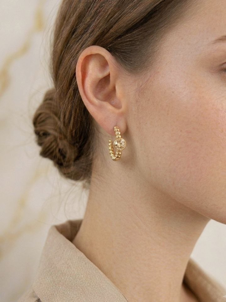 ZAG Bijoux Torsade Crystal Mini Hoops