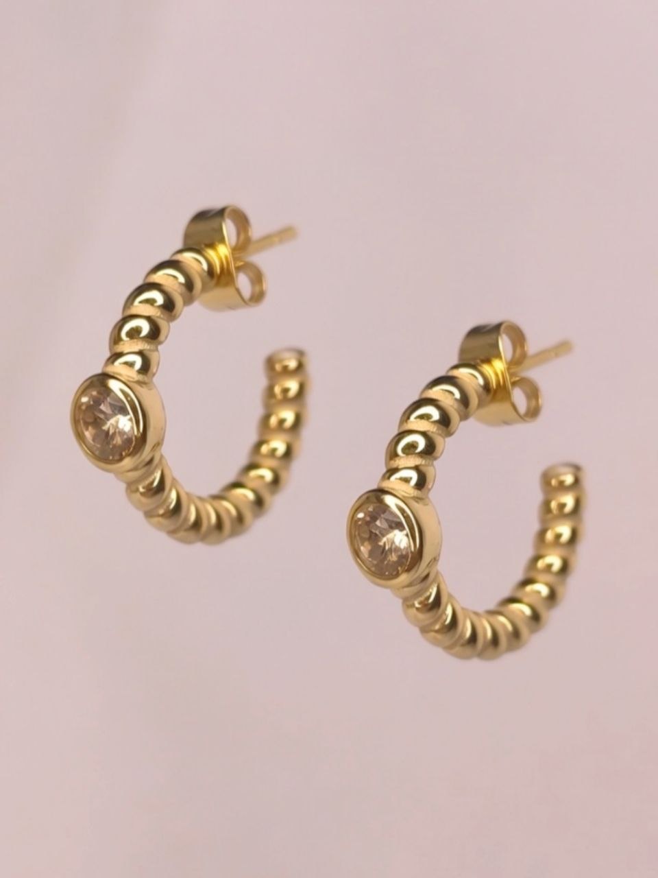 ZAG Bijoux Torsade Crystal Mini Hoops