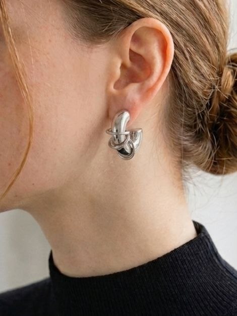 Zag Bijoux Interlocking Orb Hoop Earrings
