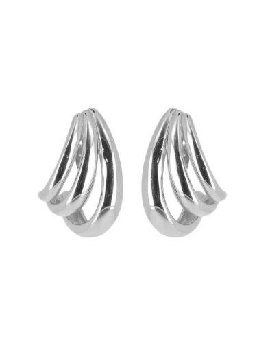 Zag Bijoux Sculptural Fluid Hoop Earrings