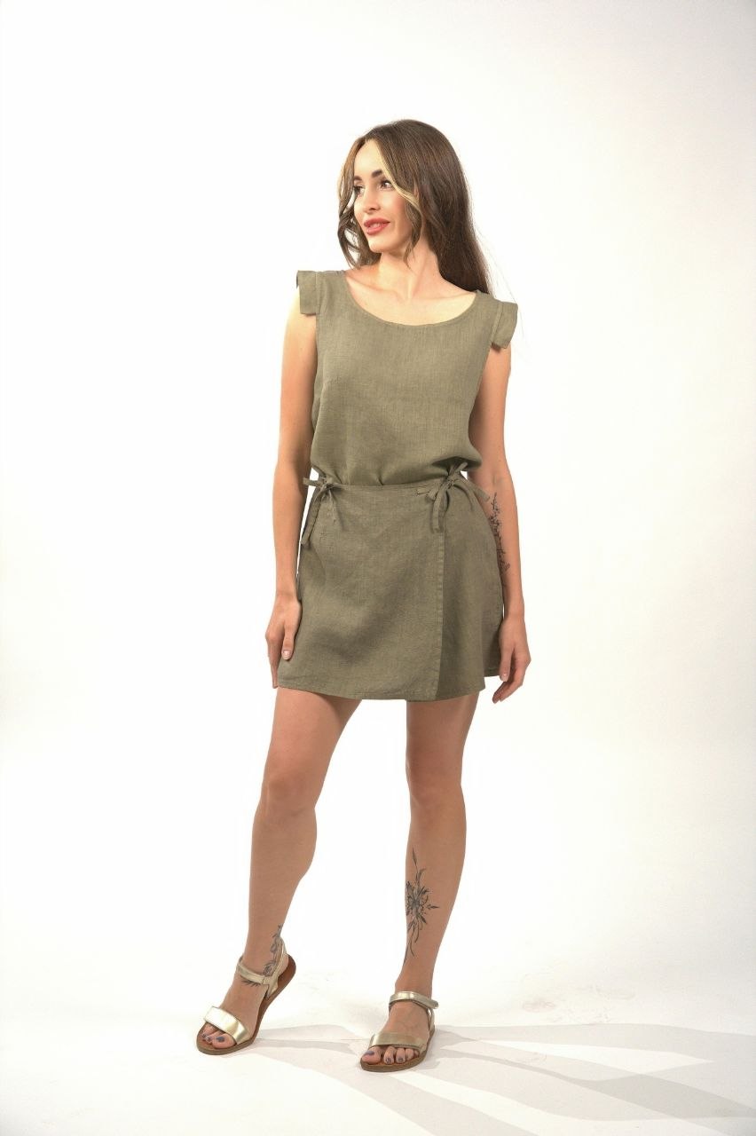 PLS Linen skort (skirt - shorts)