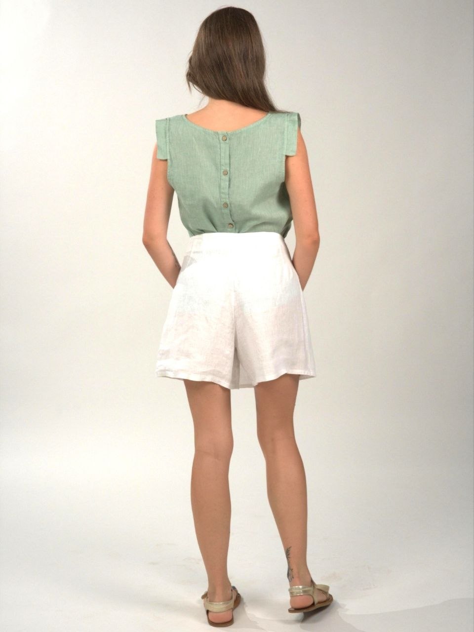 PLS Linen skort (skirt - shorts)